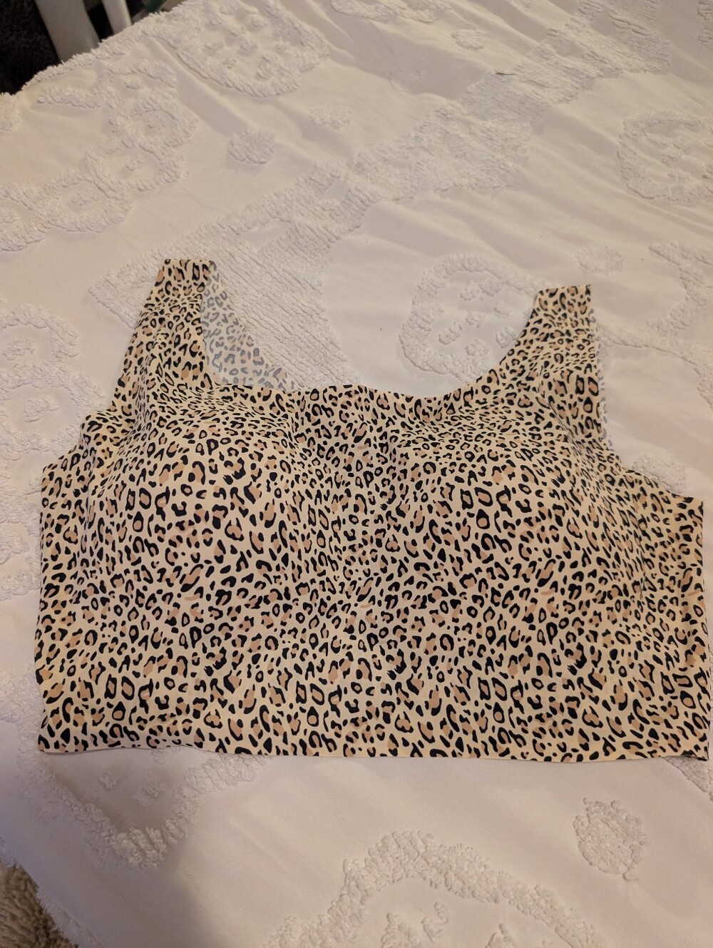 NWOT Rhonda Shear Beige and Black Leopard Print Bra 2X